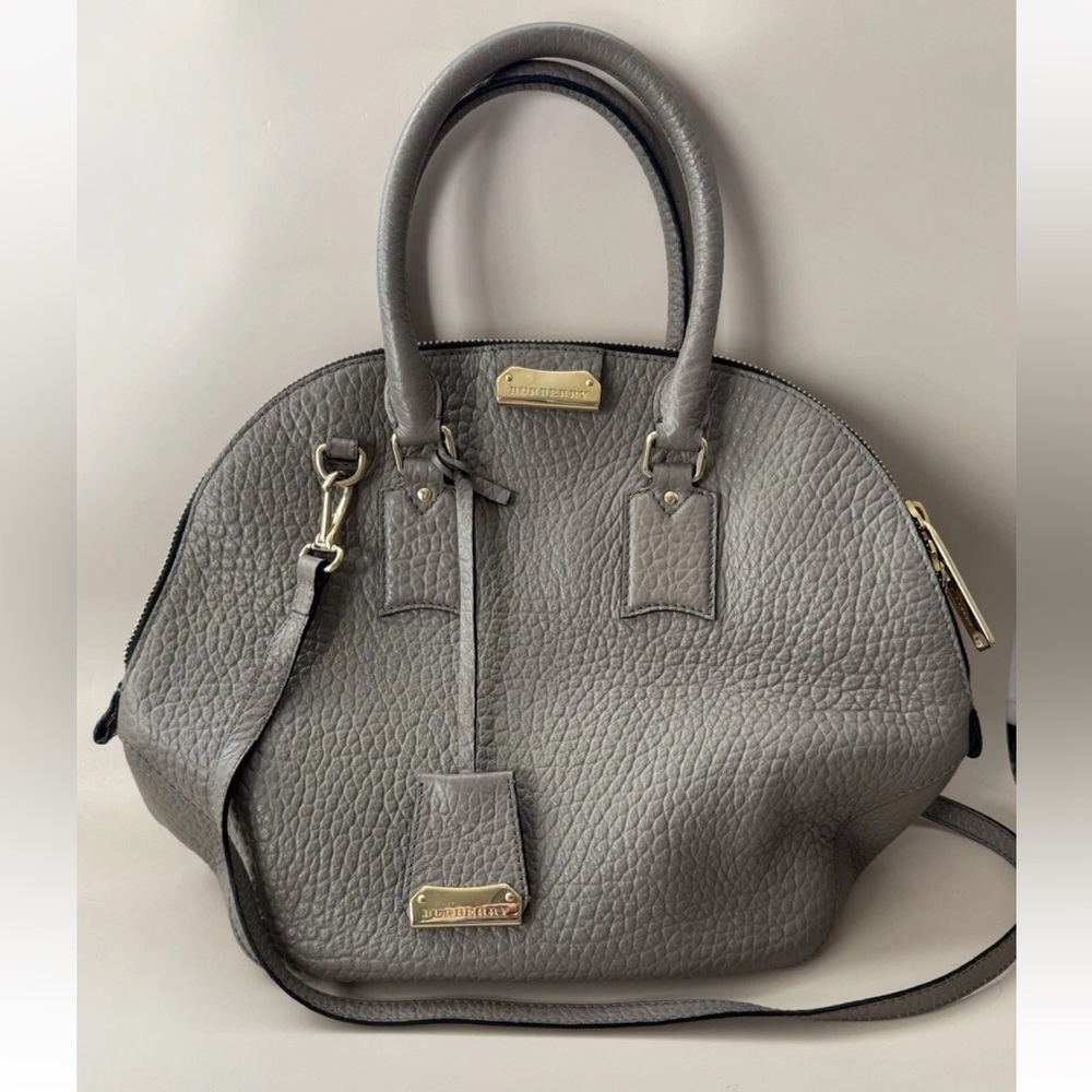 BURBERRY Heritage Grain Medium Orchard Bowling Bag- Authentic